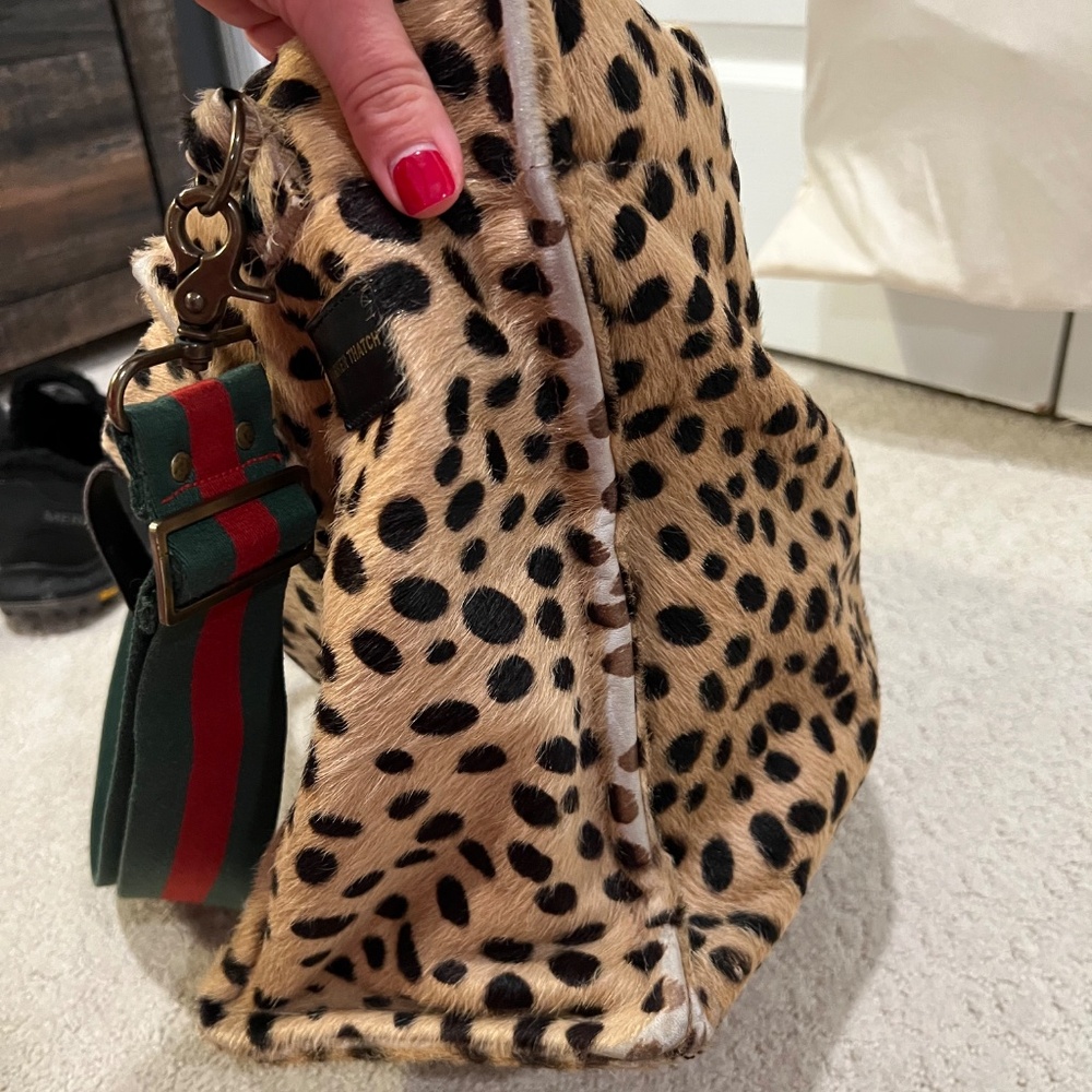 Parker Thatch Leopard Print Tote in Tan and Black - Picture 8 of 10
